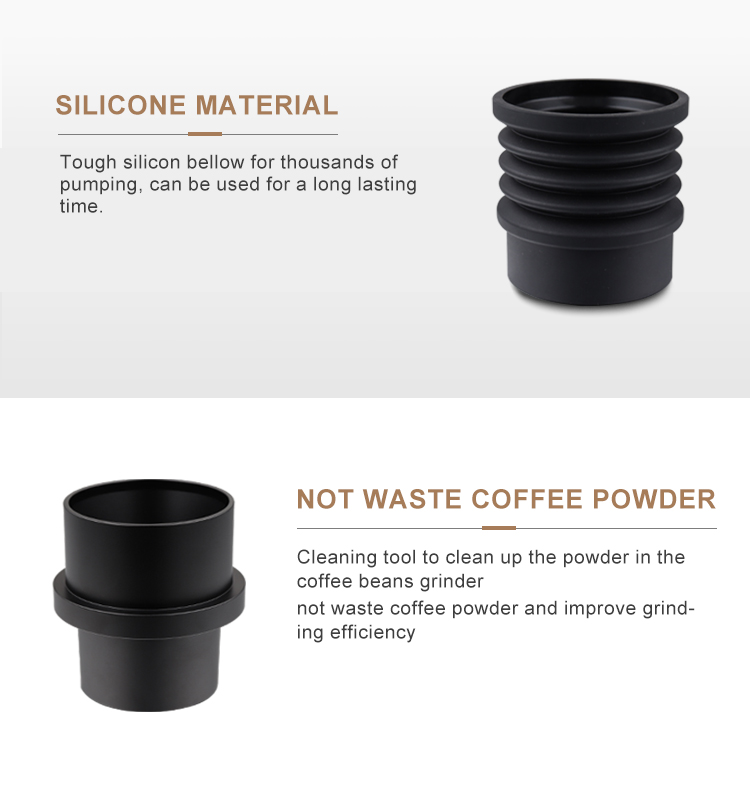 Single Dose Hopper with Silicon Bellow Coffee Grinder Cleaning