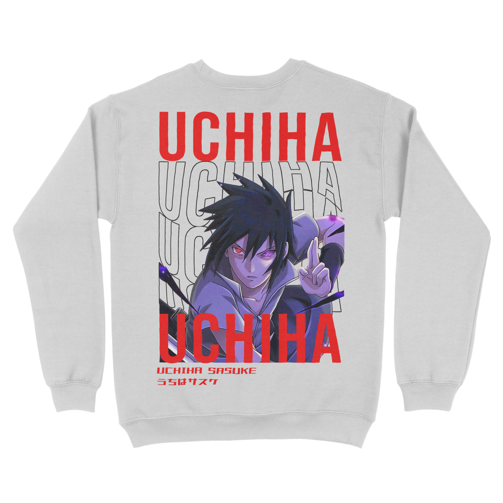 Uchiha Sasuke Naruto | White Sweatshirt