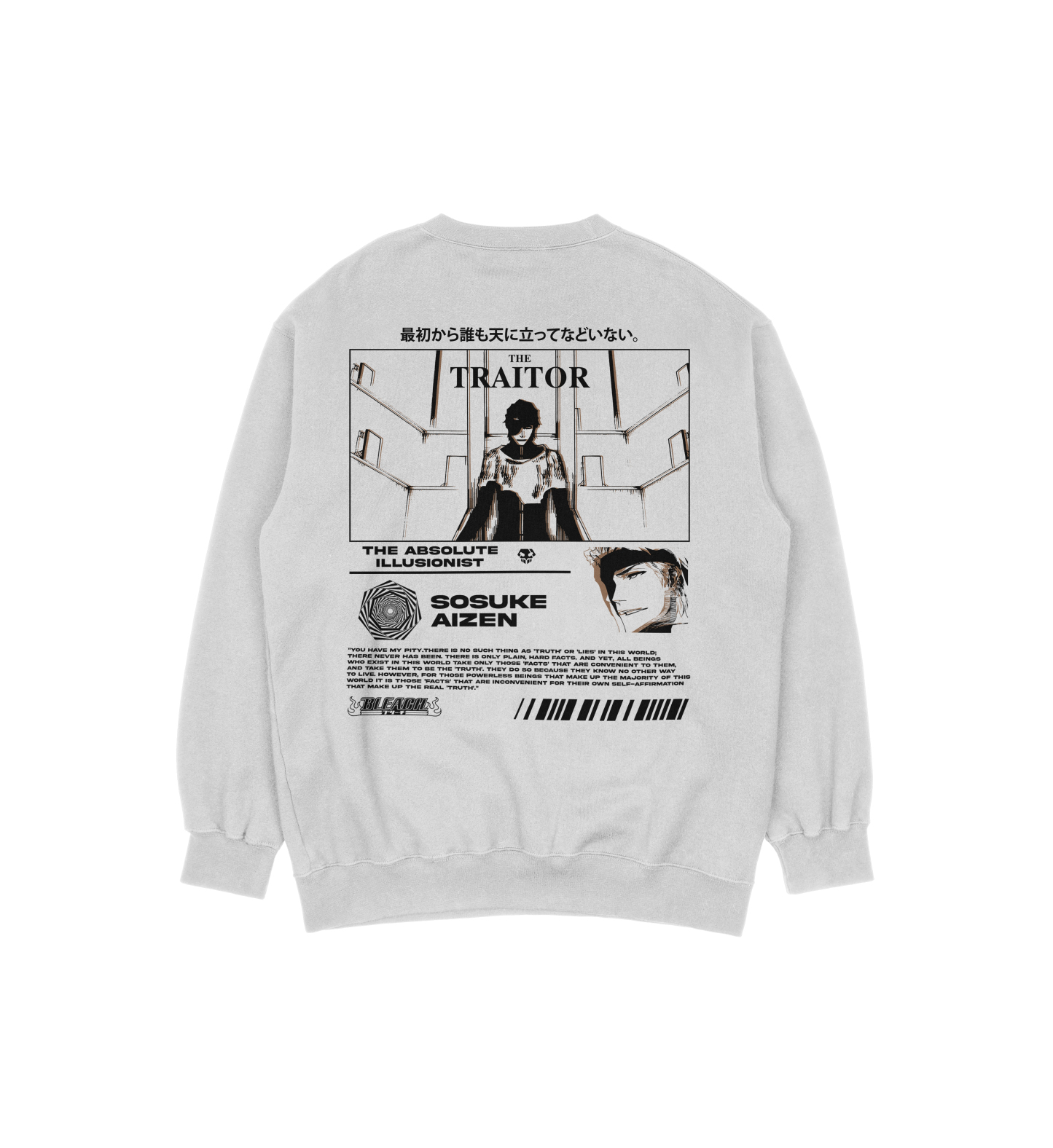 Sosuke Aizen Bleach | White Sweatshirt TYBW