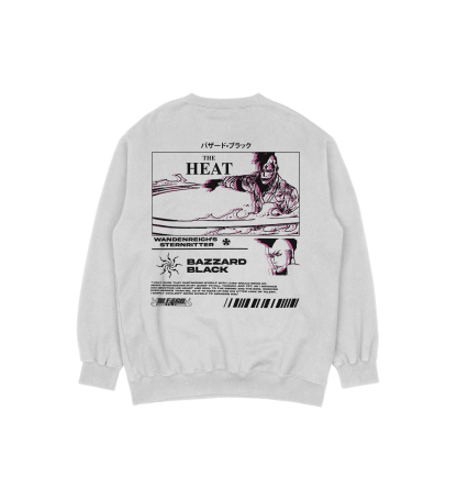 Bazzard Black Bleach | White SweatshirtTYBW