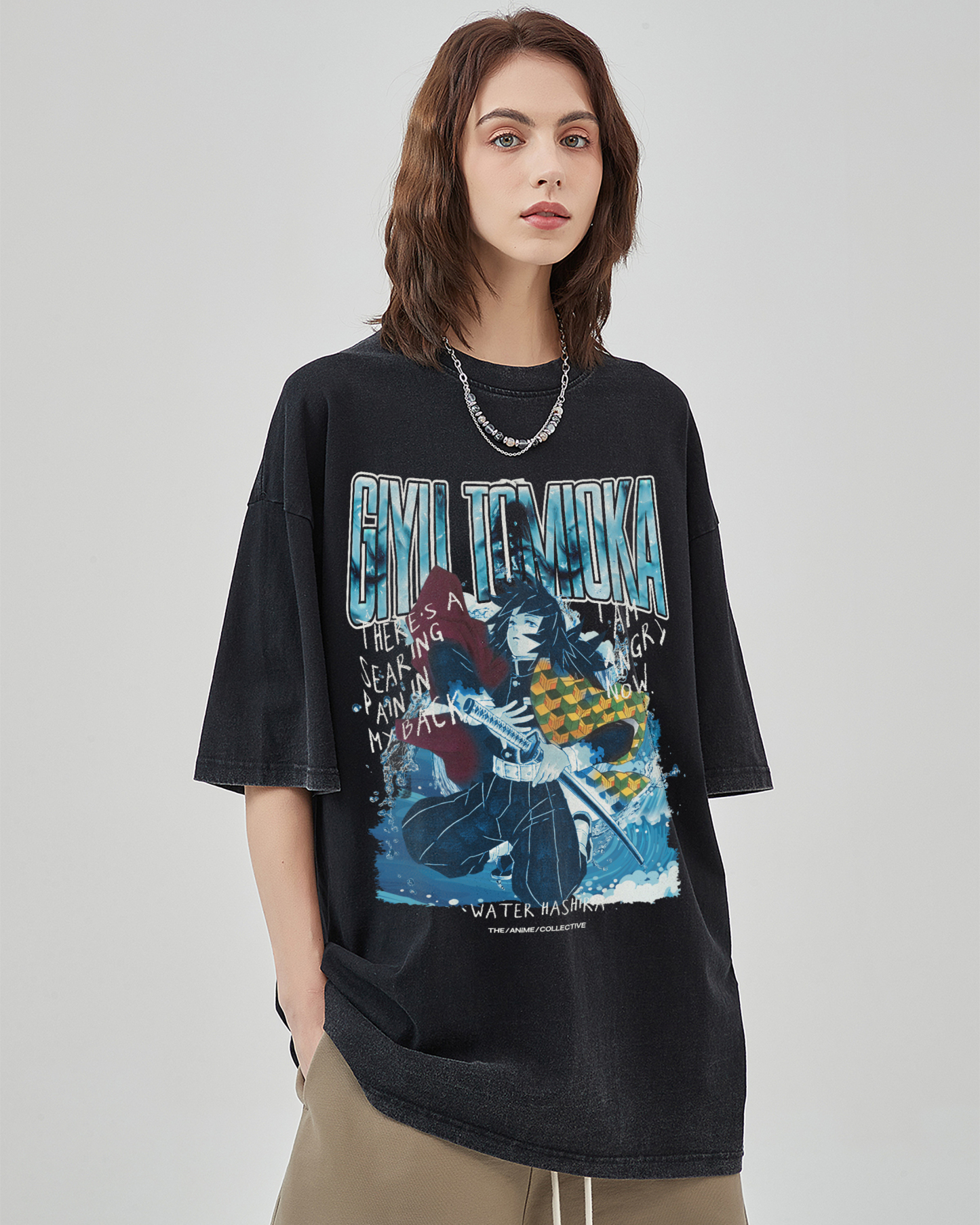 Giyu Tomioka Vintage Oversized T-Shirt