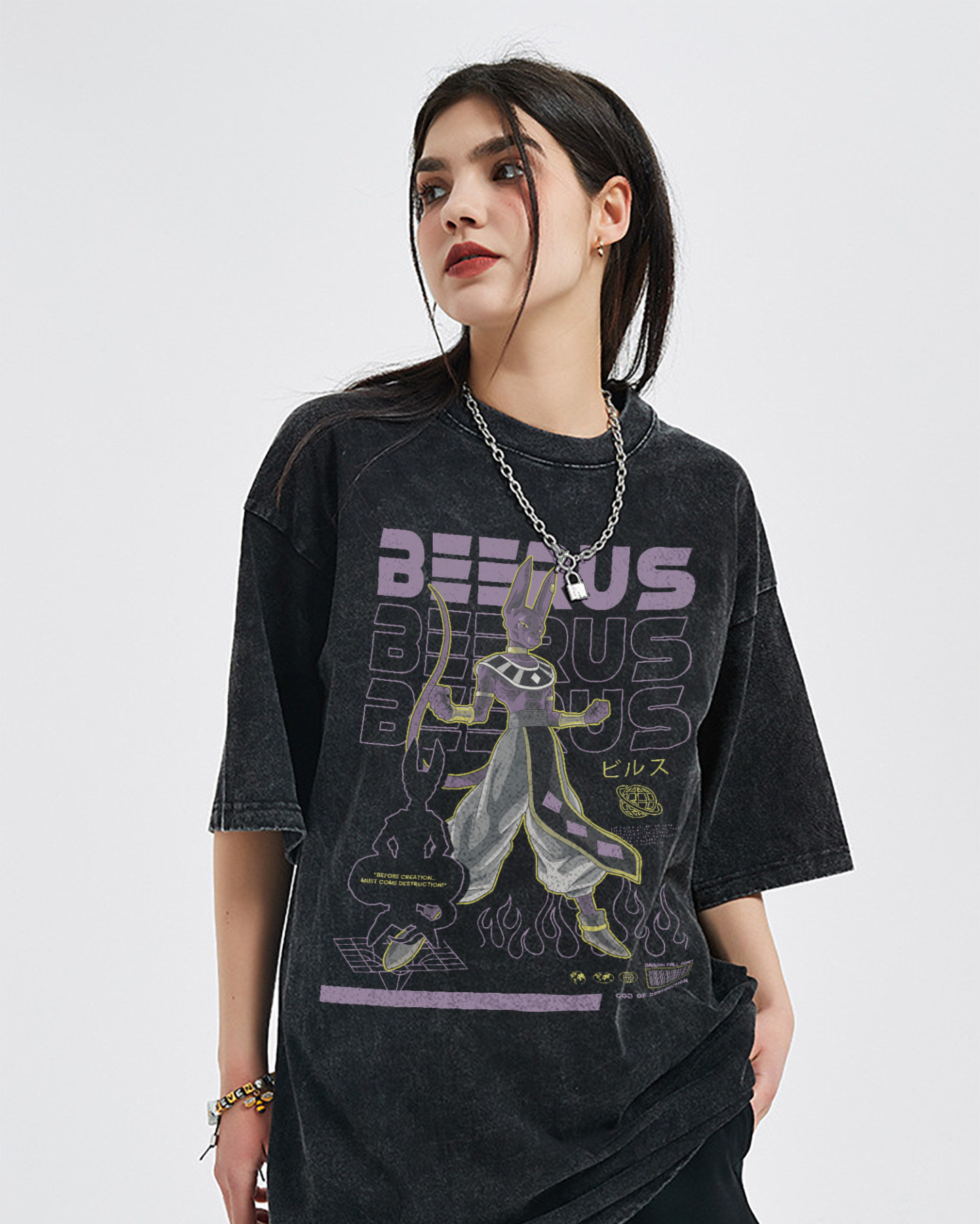 Beerus Vintage Oversized T-Shirt