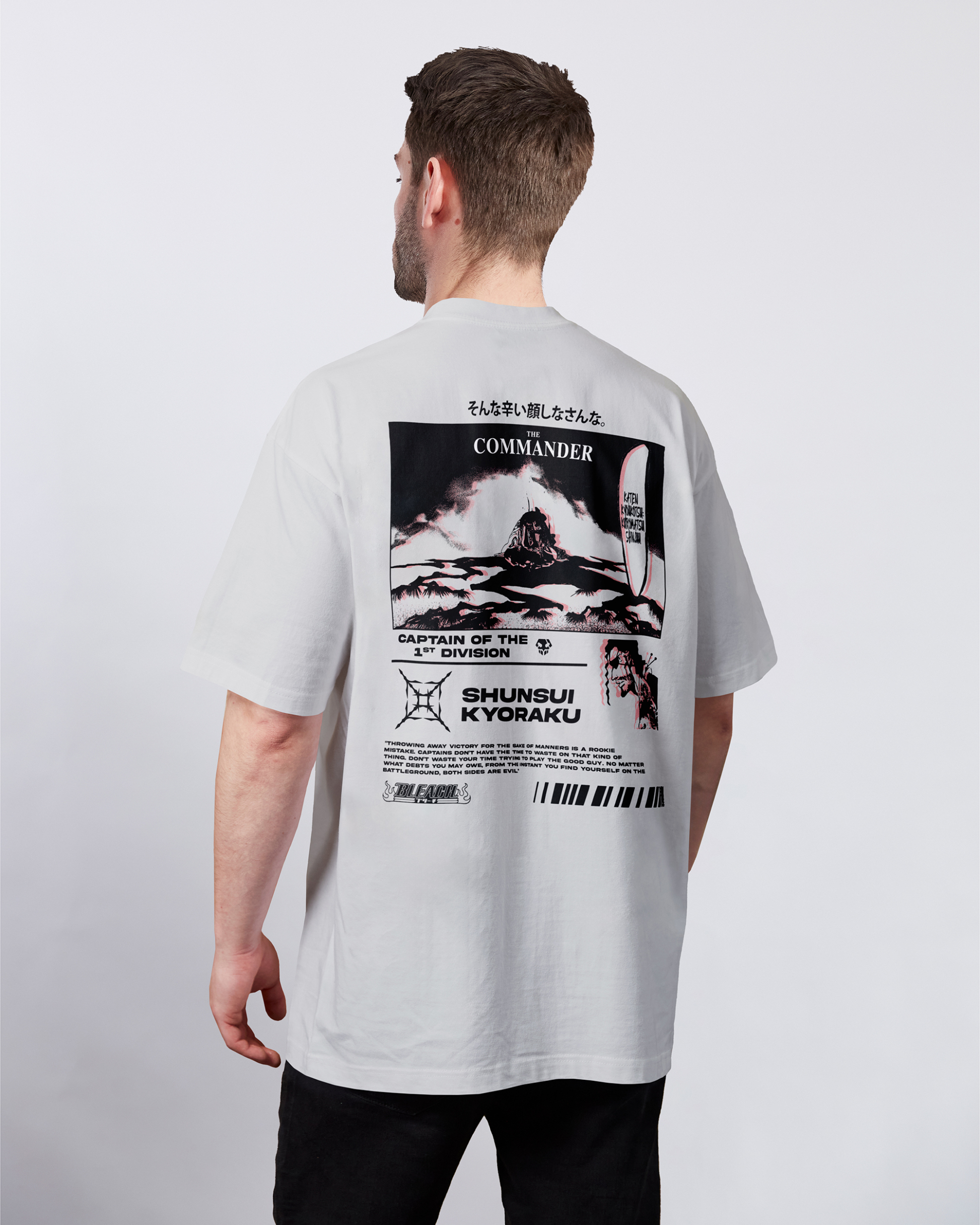 Shunsui Kyoraku Bleach White TShirt TYBW TheAnimeCollective