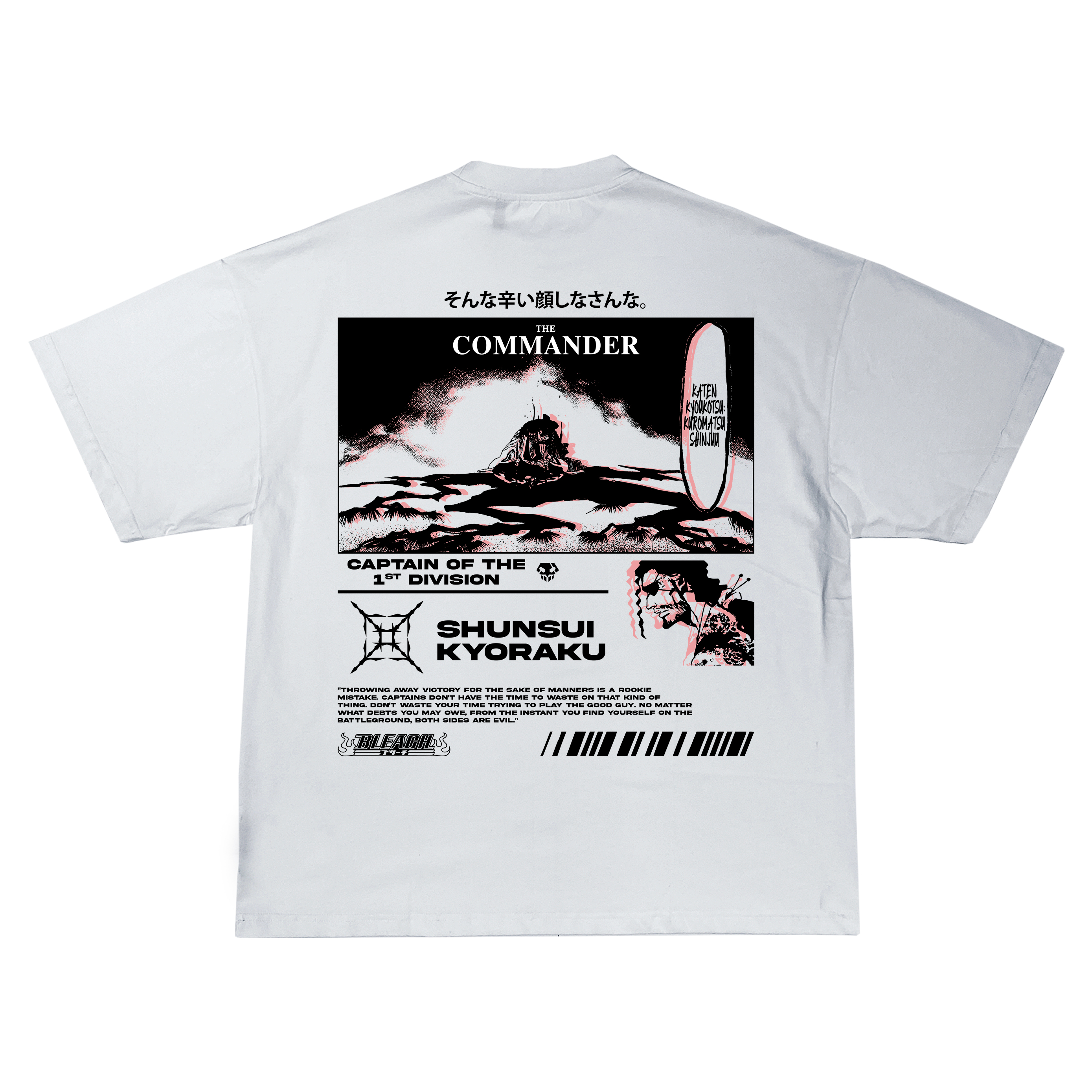 Shunsui Kyoraku Bleach | White T-Shirt TYBW – TheAnimeCollective