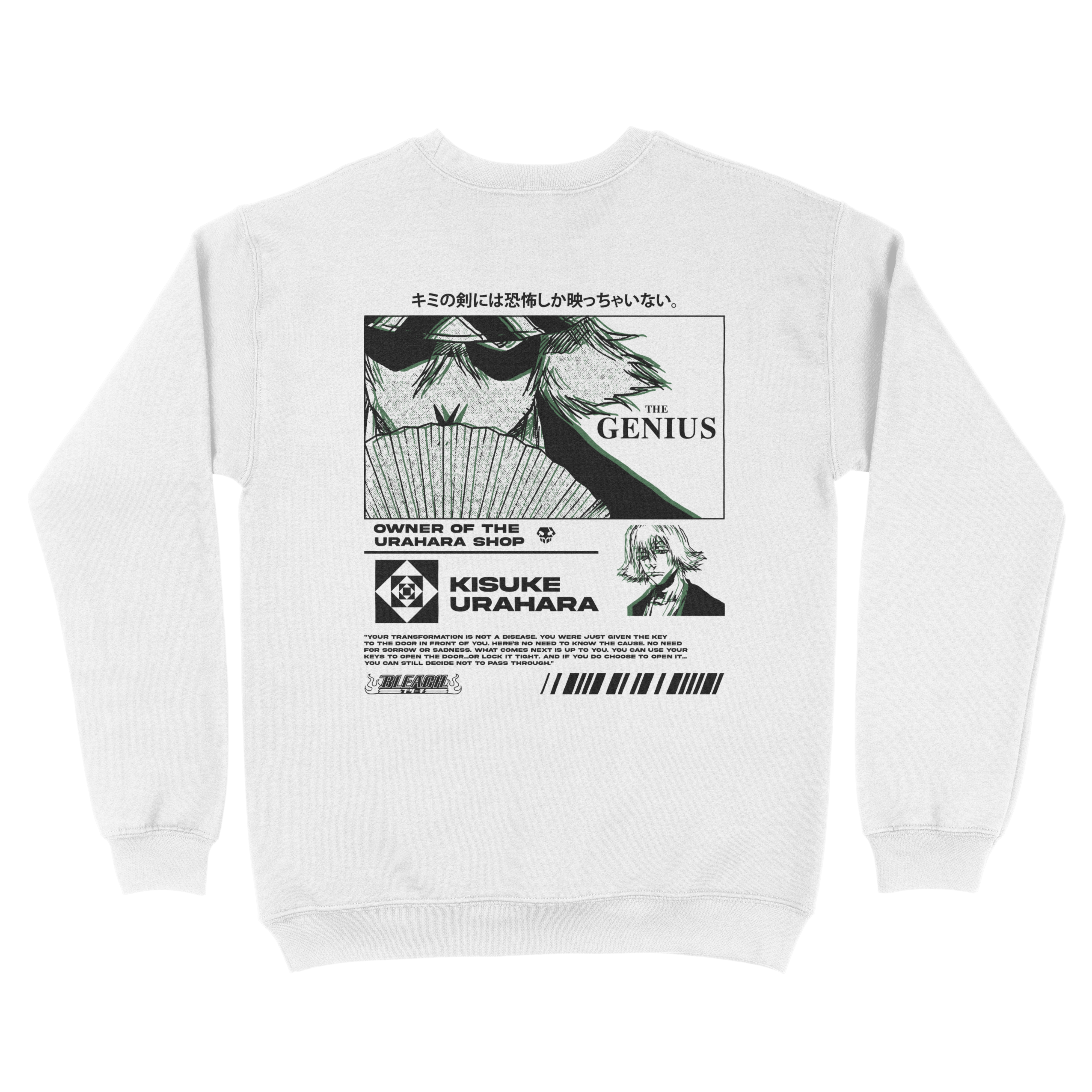 Kisuke Uruhara Bleach | White Sweatshirt TYBW