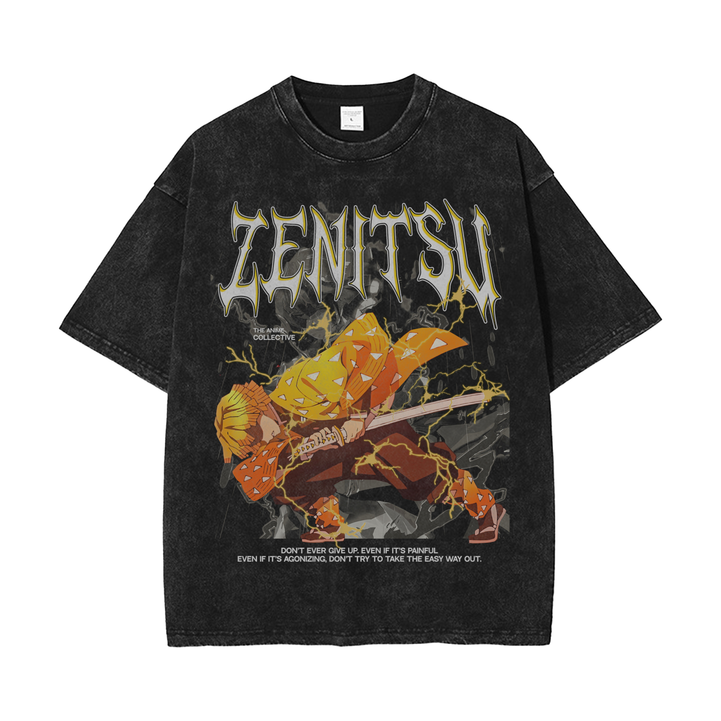 Zenitsu Vintage Oversized T-Shirt | Demon Slayer