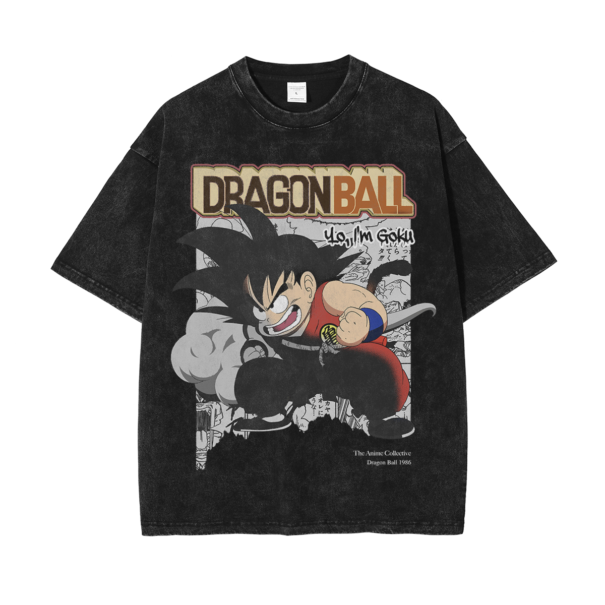 Kid Goku Vintage Oversized T-Shirt | Dragon Ball Super – TheAnimeCollective