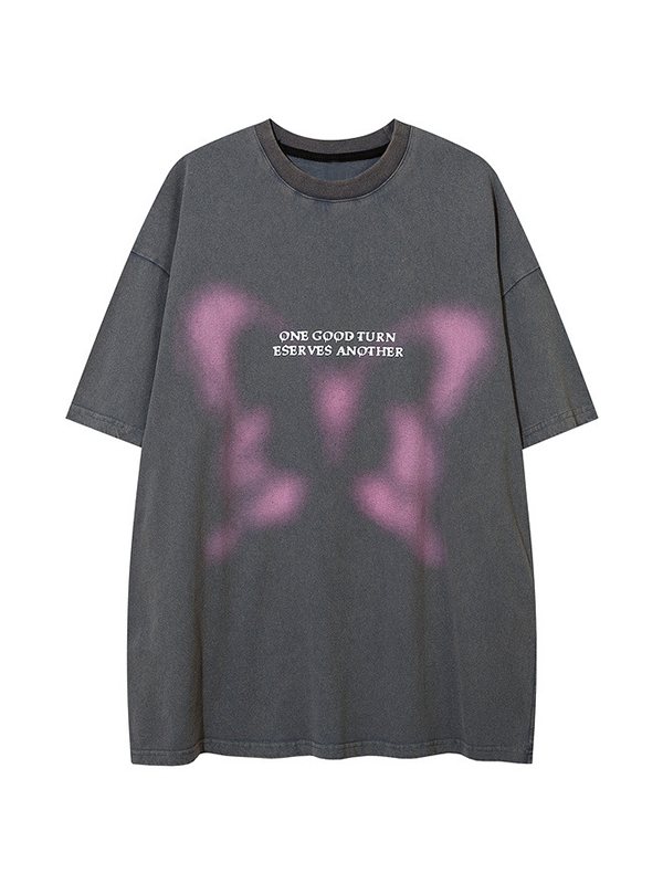 Men's Washed Butterfly Graphic Tee