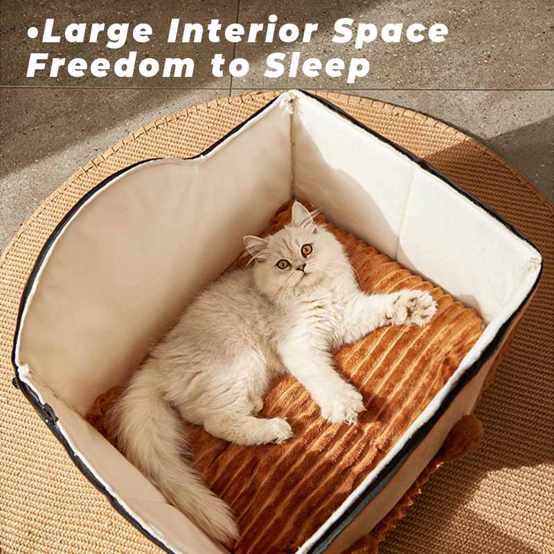 Large enclosed shop cat bed