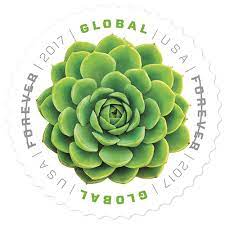 2017 Global Green Succulent Forever First Class U.S Postage Stamps