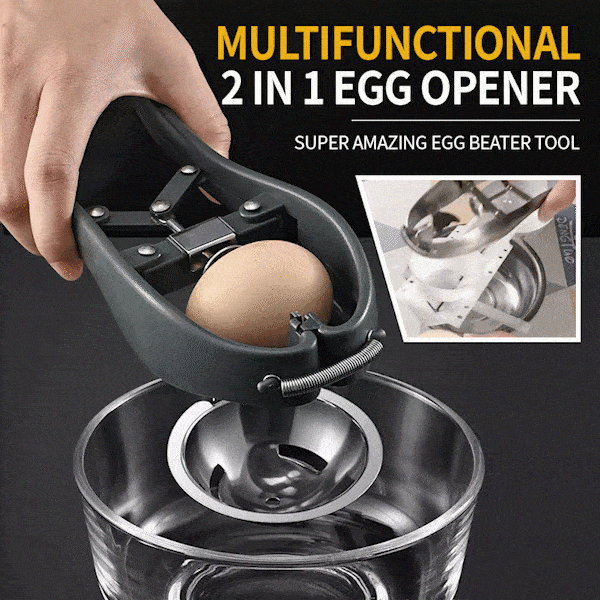 Multifunctional 2 in 1 egg opener - Super amazing egg beater tool