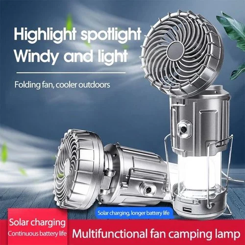 🔥 Summer Hot Sale 🔥 - Portable LED Camping Lantern With Fan