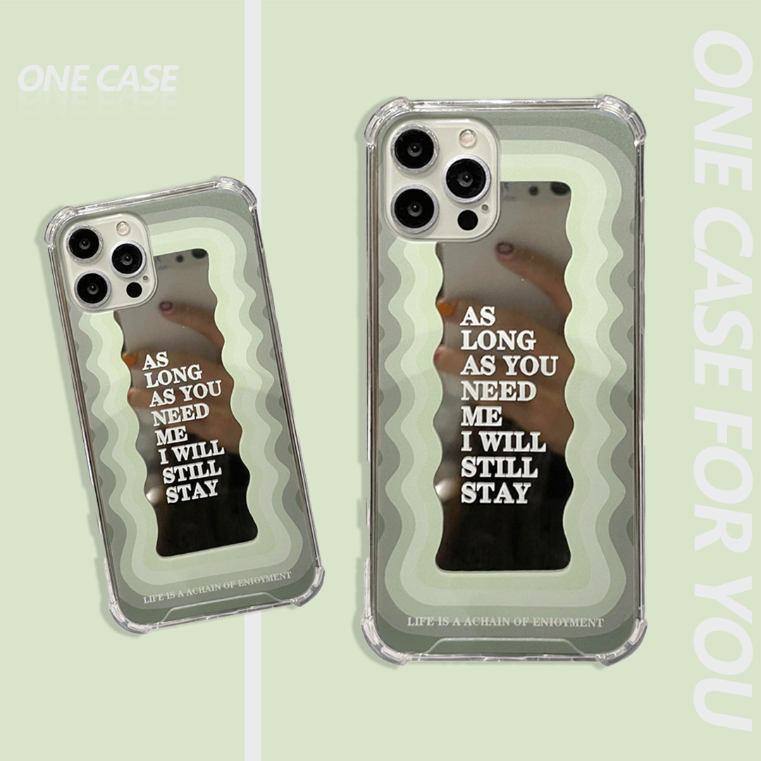 Fresh Green Mirror iPhone Case-ONECASE.STUDIO