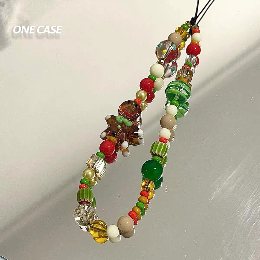 Christmas Ginger Bread Men Mobile Phone Chain Key Chain-ONECASE.STUDIO