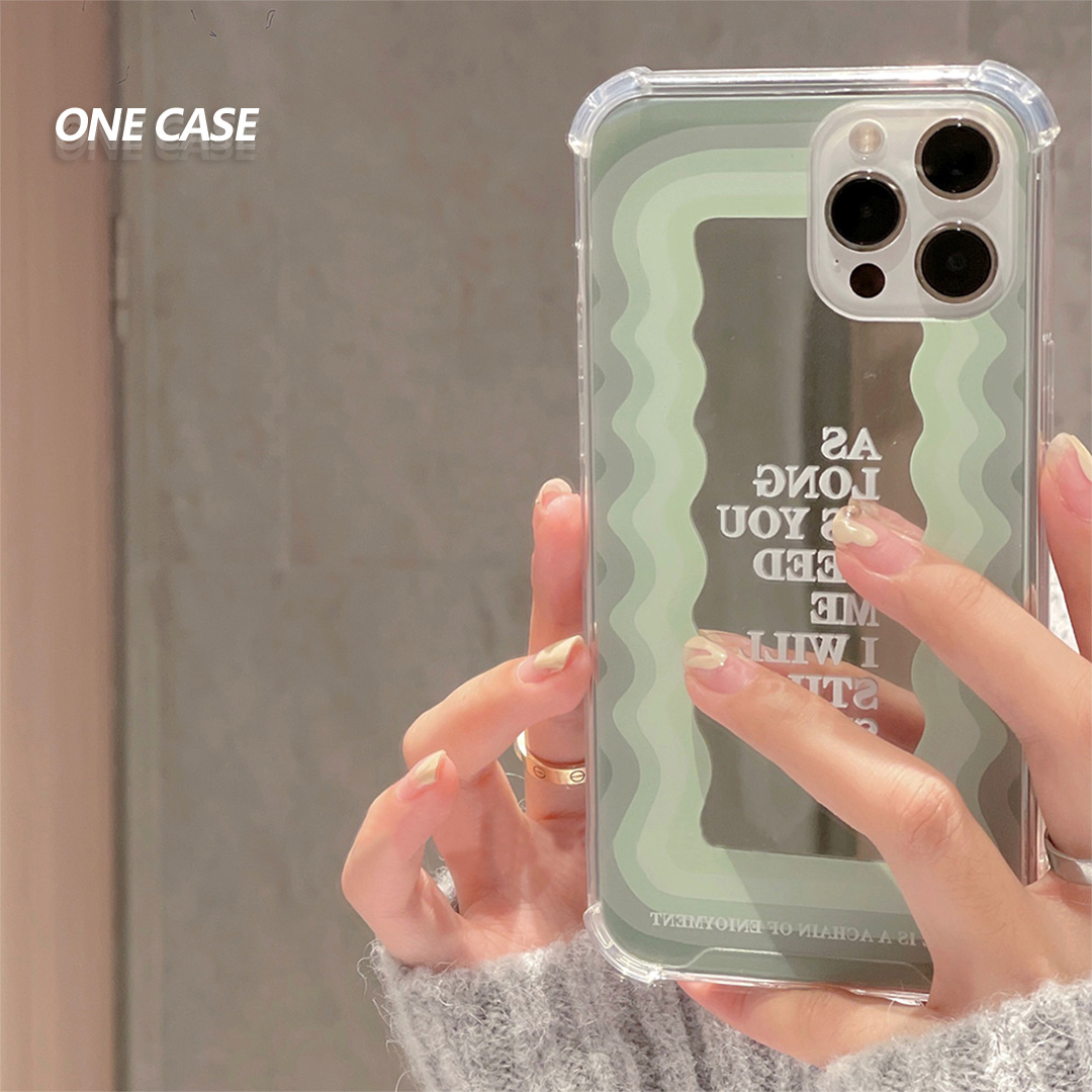 Fresh Green Mirror iPhone Case-ONECASE.STUDIO