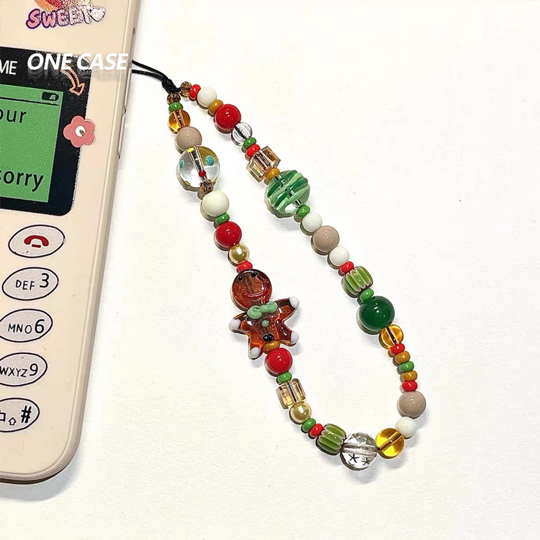 Christmas Ginger Bread Men Mobile Phone Chain Key Chain-ONECASE.STUDIO