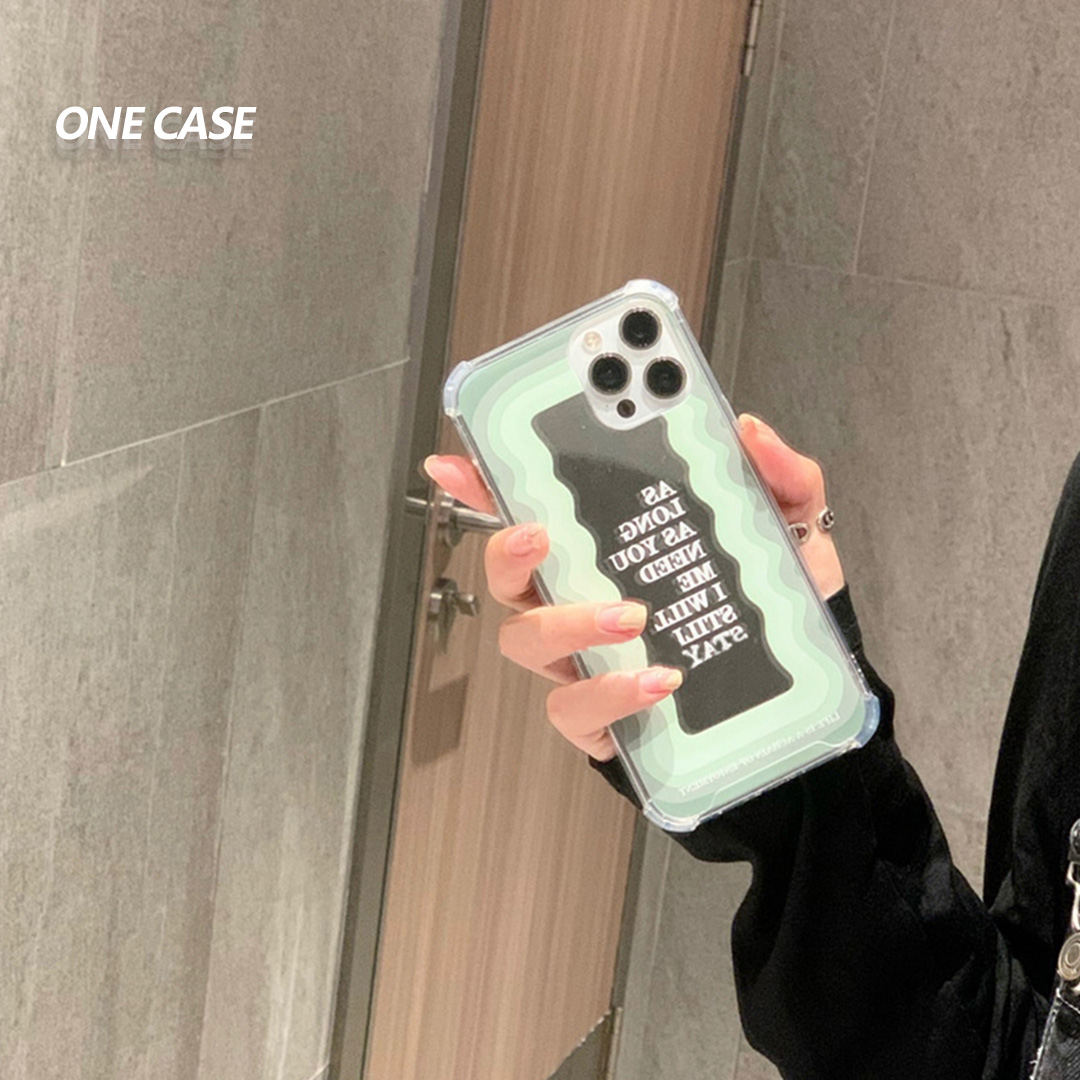 Fresh Green Mirror iPhone Case-ONECASE.STUDIO