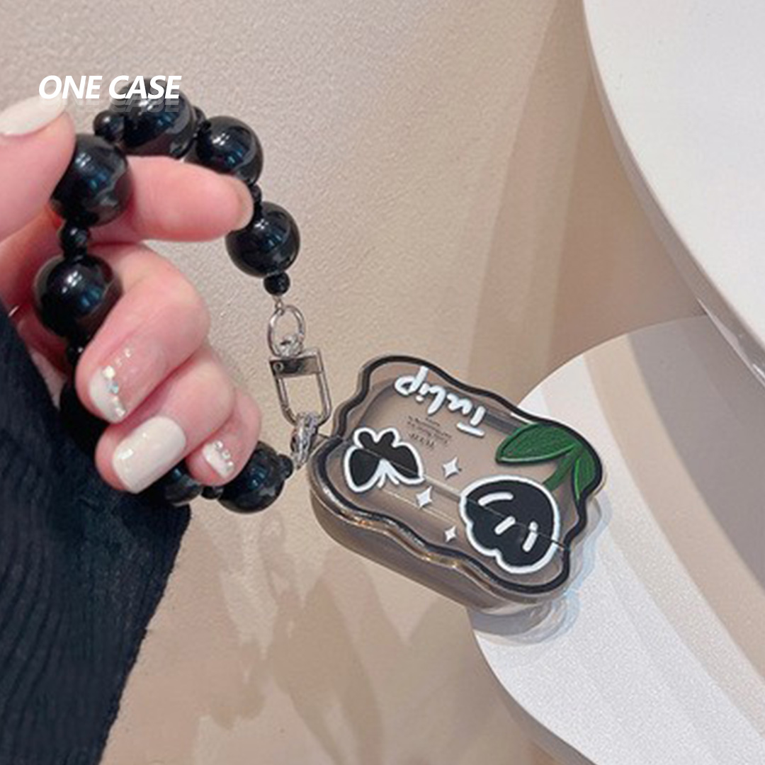 Black Tulip AirPods Case-ONECASE.STUDIO