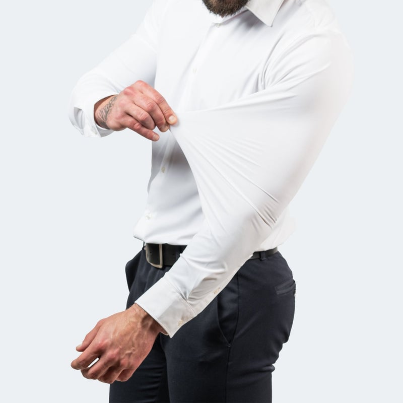 Stretch Non-Iron Anti-Wrinkle Shirt-White