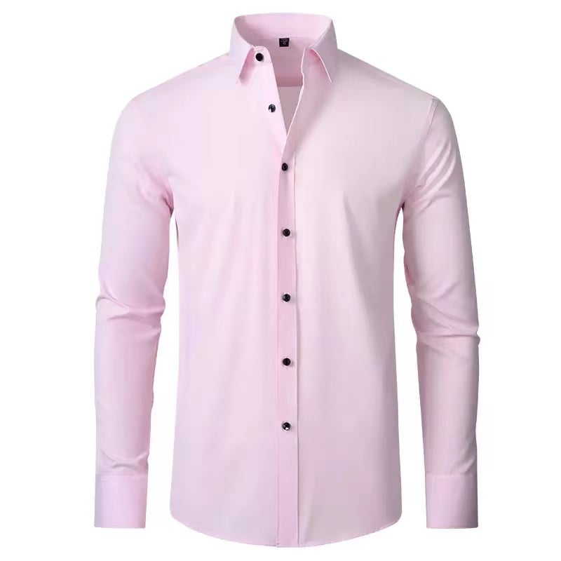 Stretch Non-Iron Anti-Wrinkle Shirt-Pink