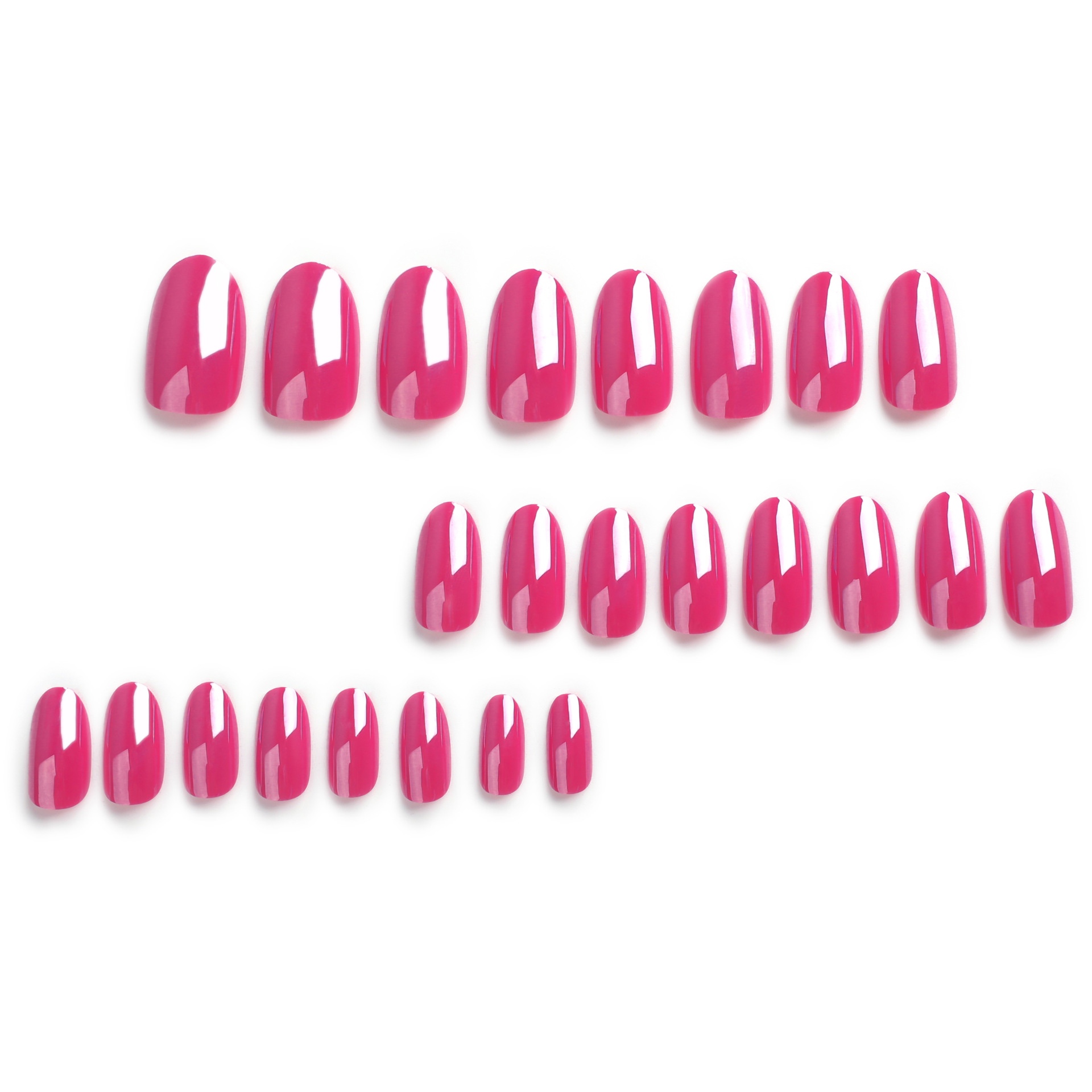 Aurora lasers Pink Medium Nails