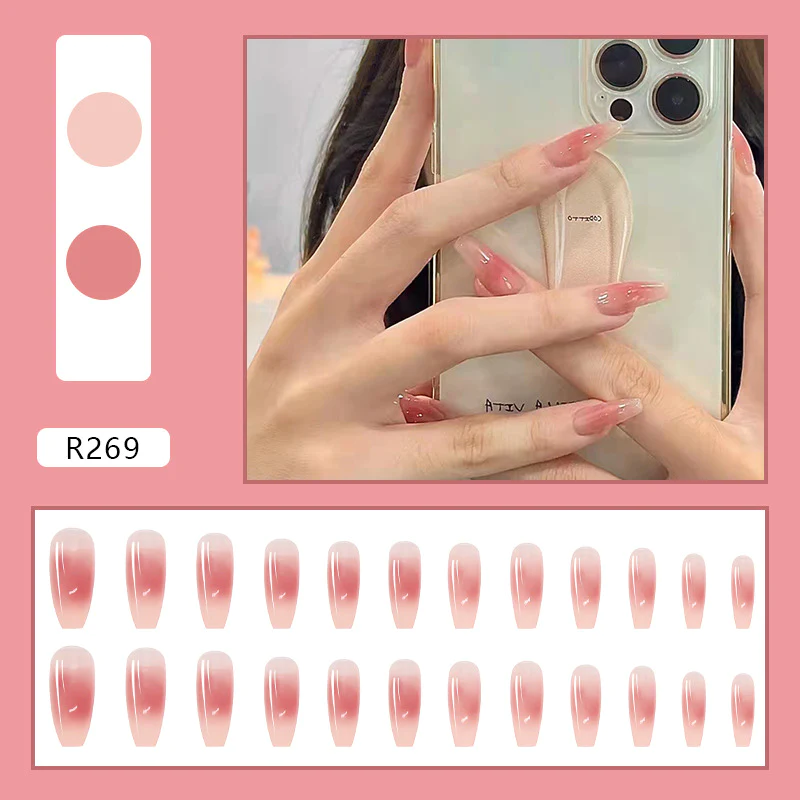 L7 Ombre blusher ballerina long nail