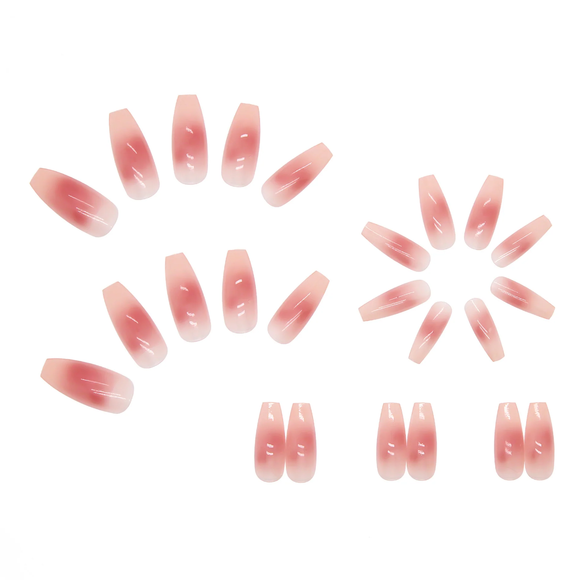 L7 Ombre blusher ballerina long nail