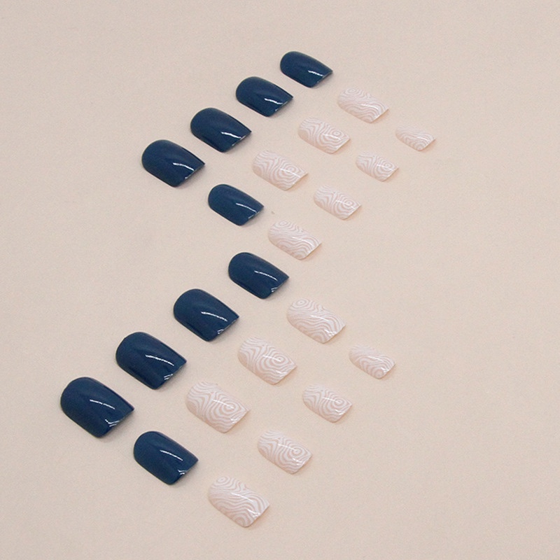 Hill pattern Short Nails