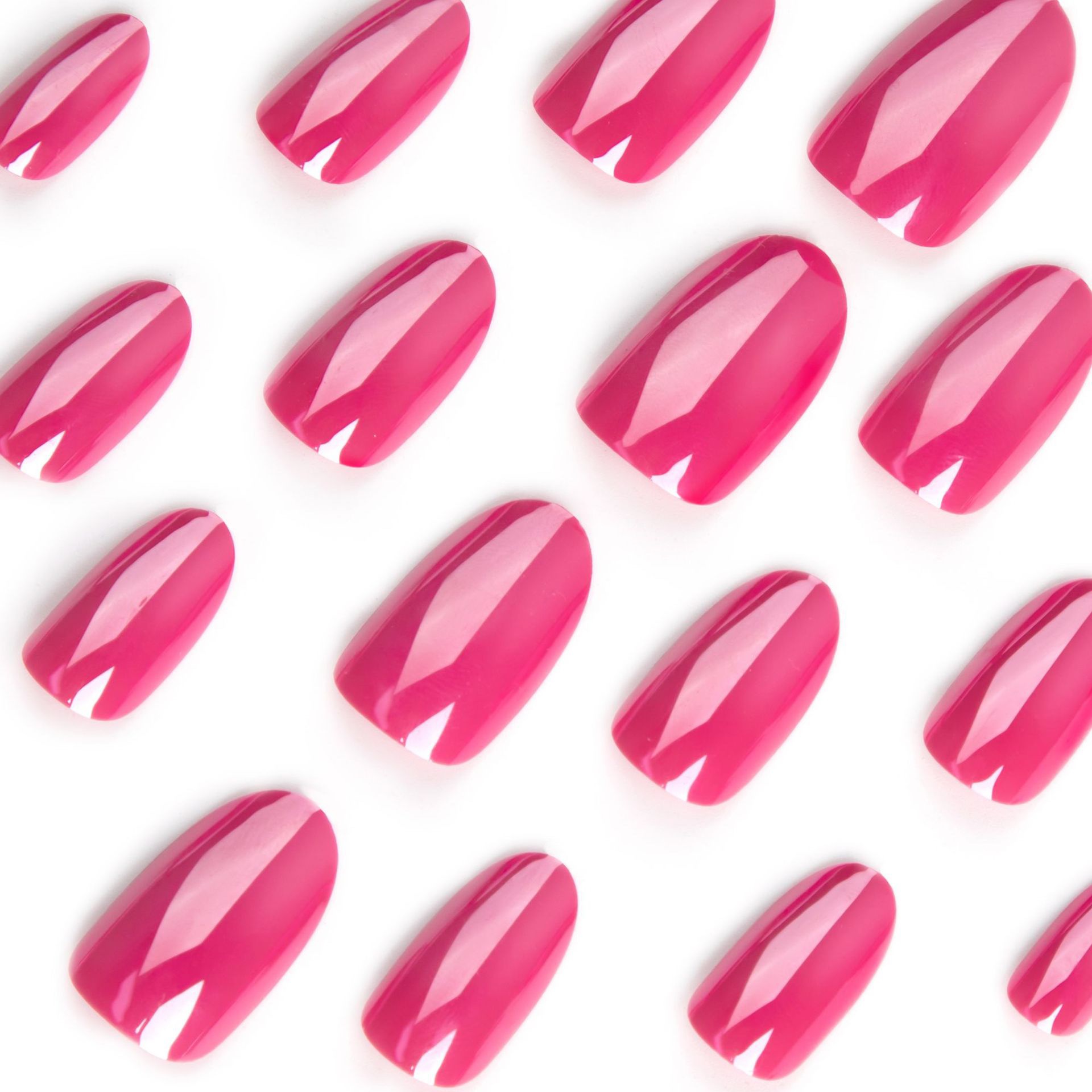 Aurora lasers Pink Medium Nails