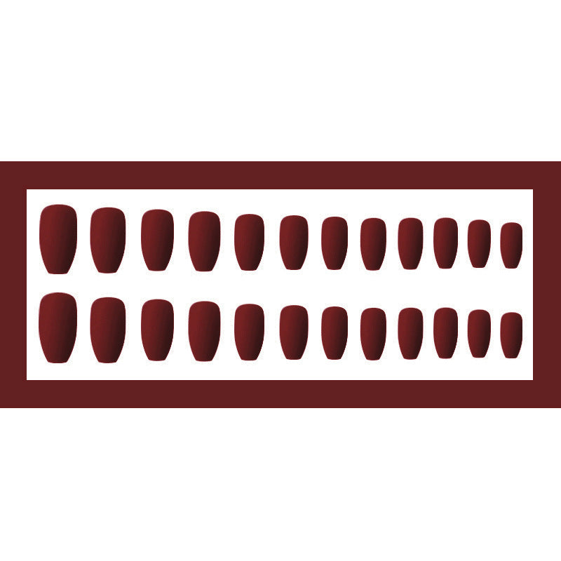 M29 Matte Solid Colour Medium Coffin Nails