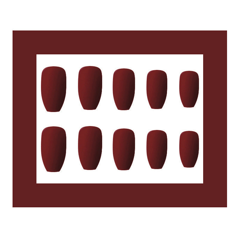 M29 Matte Solid Colour Medium Coffin Nails