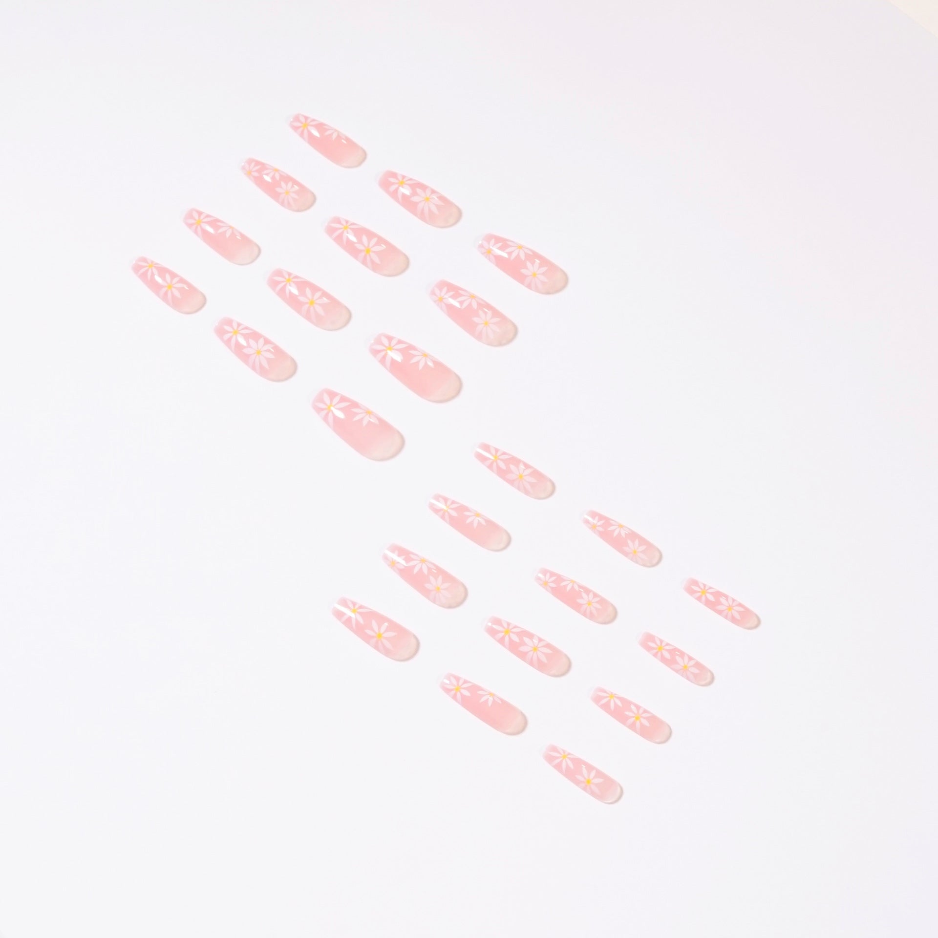 M43 Nude sunflower medium nails