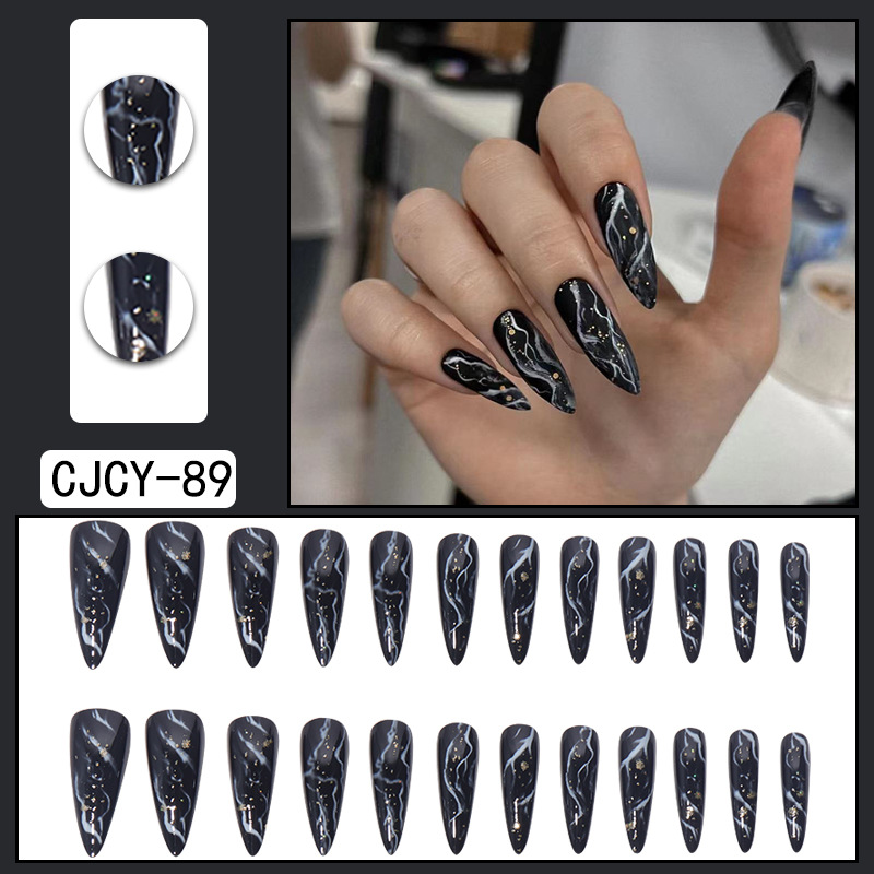 Black Shadow Long Nails