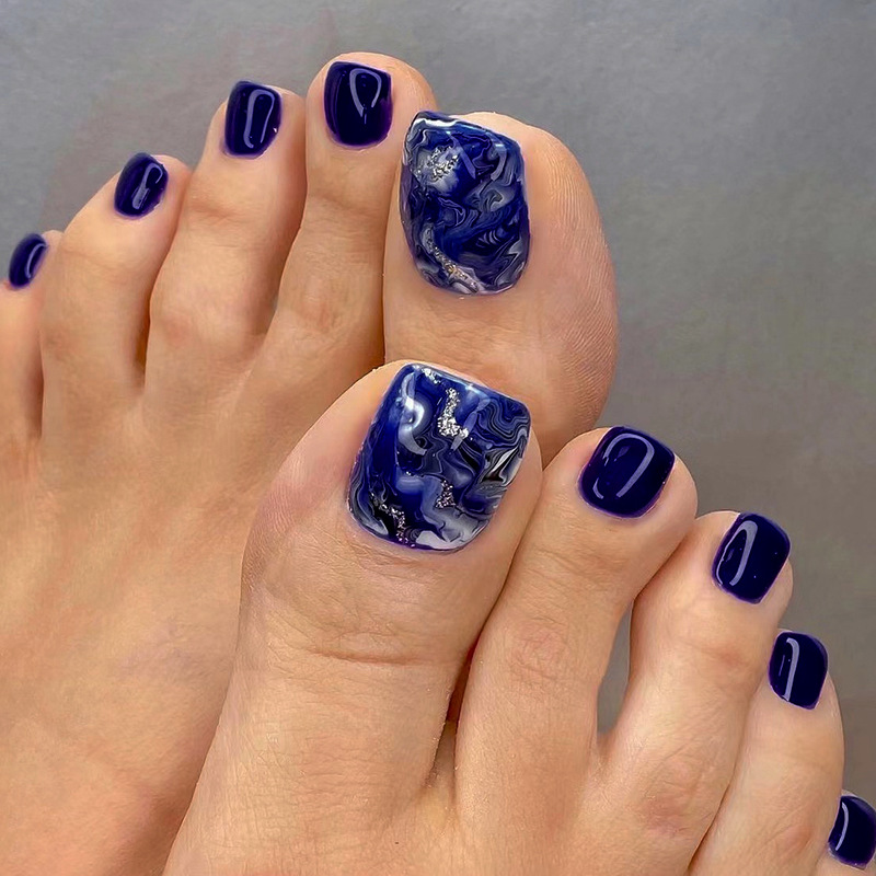 Ocean Heart Toe nails