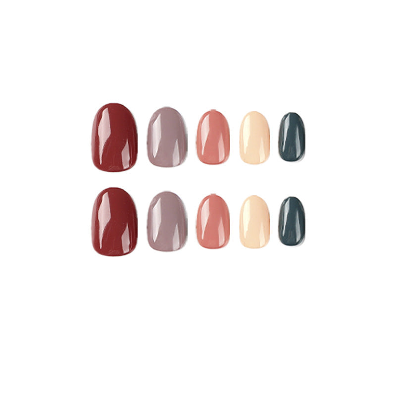 M78 Morandi Solid Color almond medium nail