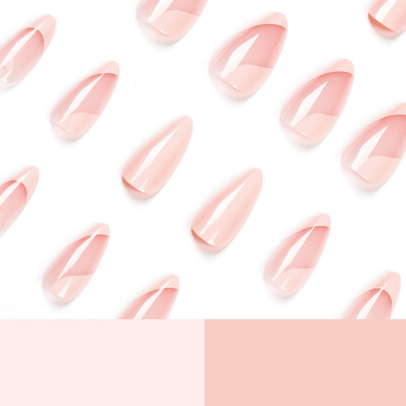 M21 Love Heart Valentine's Day French Pink medium nails