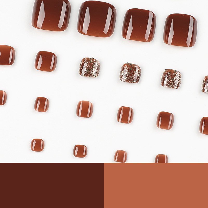 Chocolate Love Toe Nails
