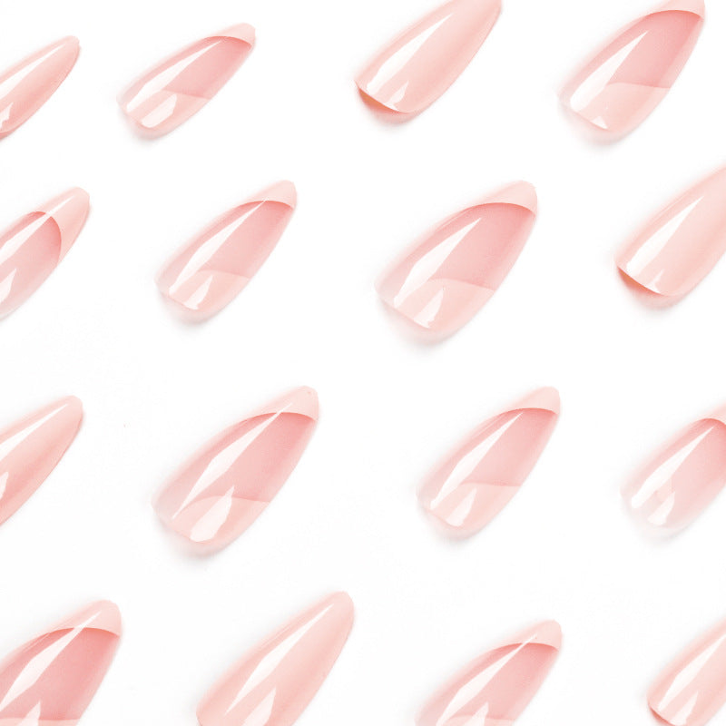 M21 Love Heart Valentine's Day French Pink medium nails