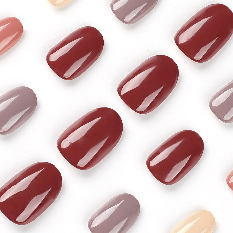 M78 Morandi Solid Color almond medium nail