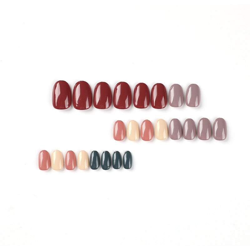 M78 Morandi Solid Color almond medium nail