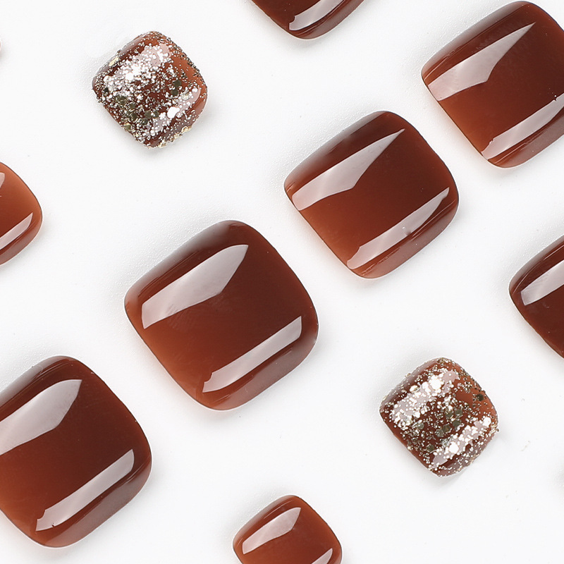 Chocolate Love Toe Nails