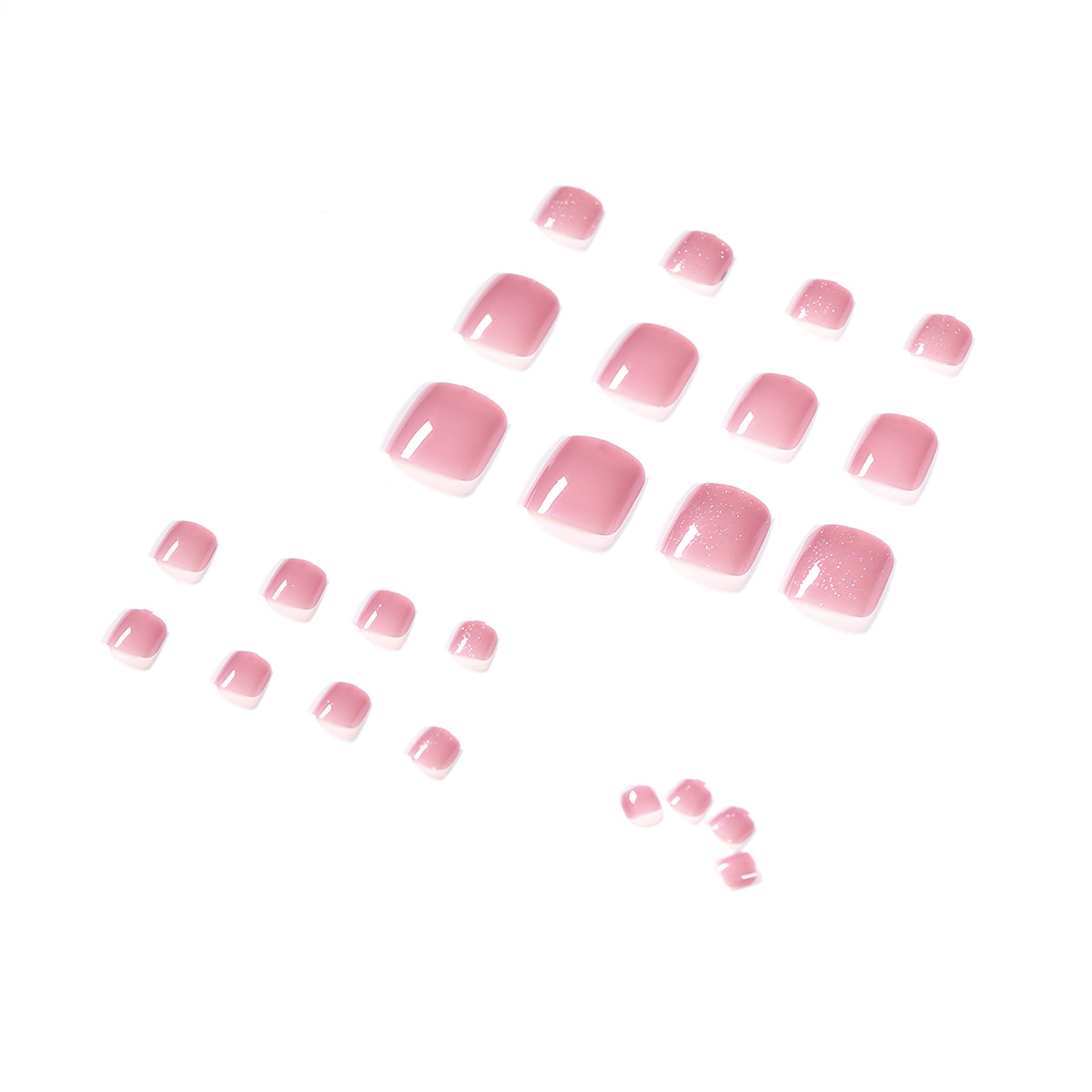 T5 Solid rose pink toe nails