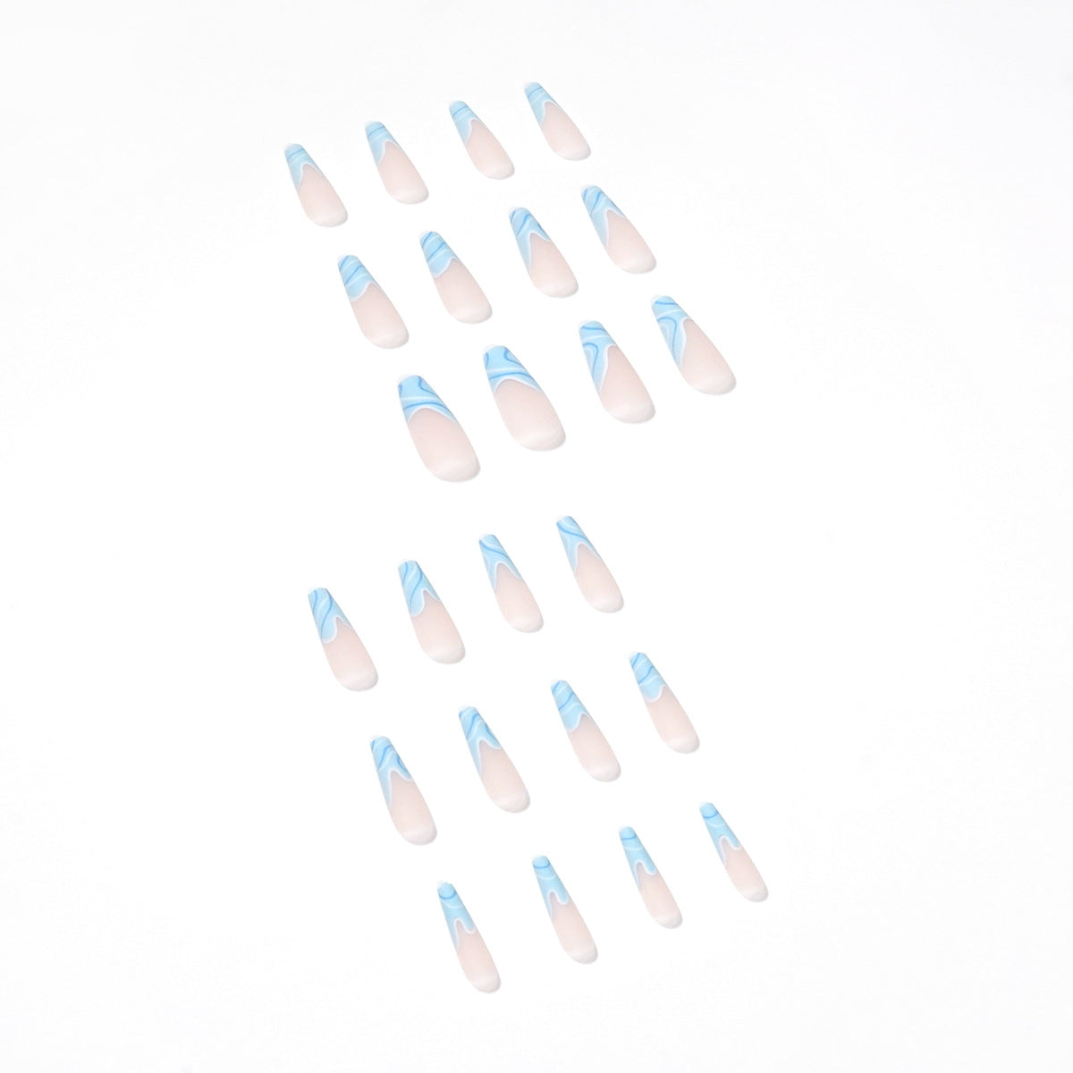 L12 Blue line French Long Nail