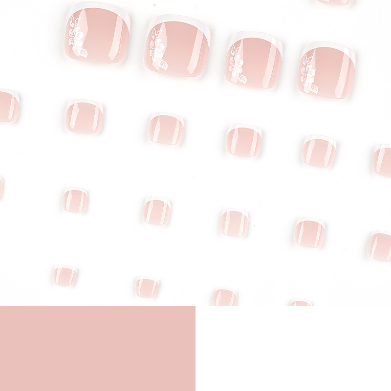 White French Tip Toe Nails