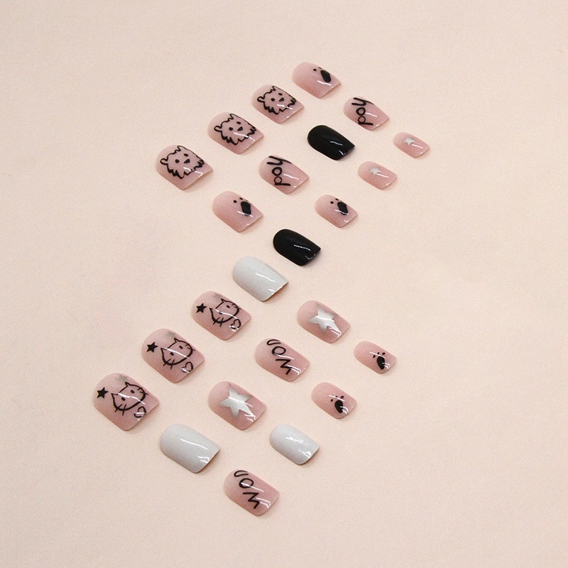 Cat heart Short nails