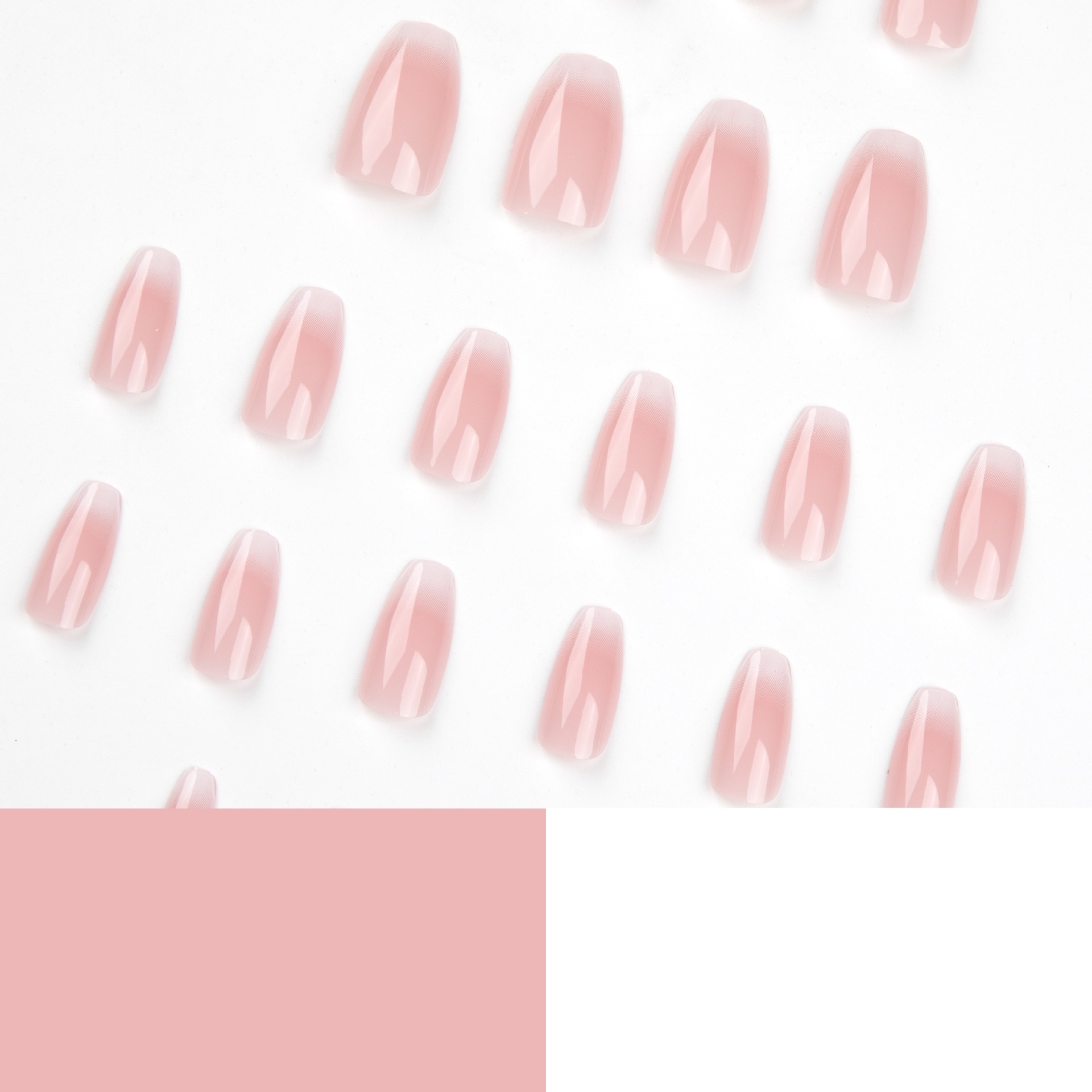 Pink ombré French tip Medium Nails