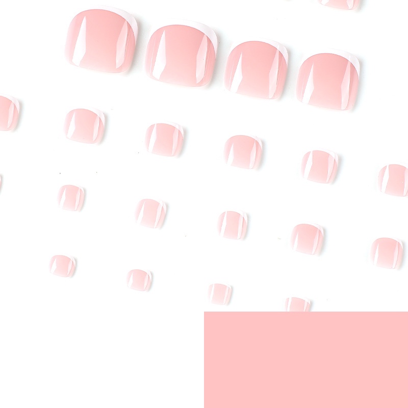 Classic French Tip Toe nail