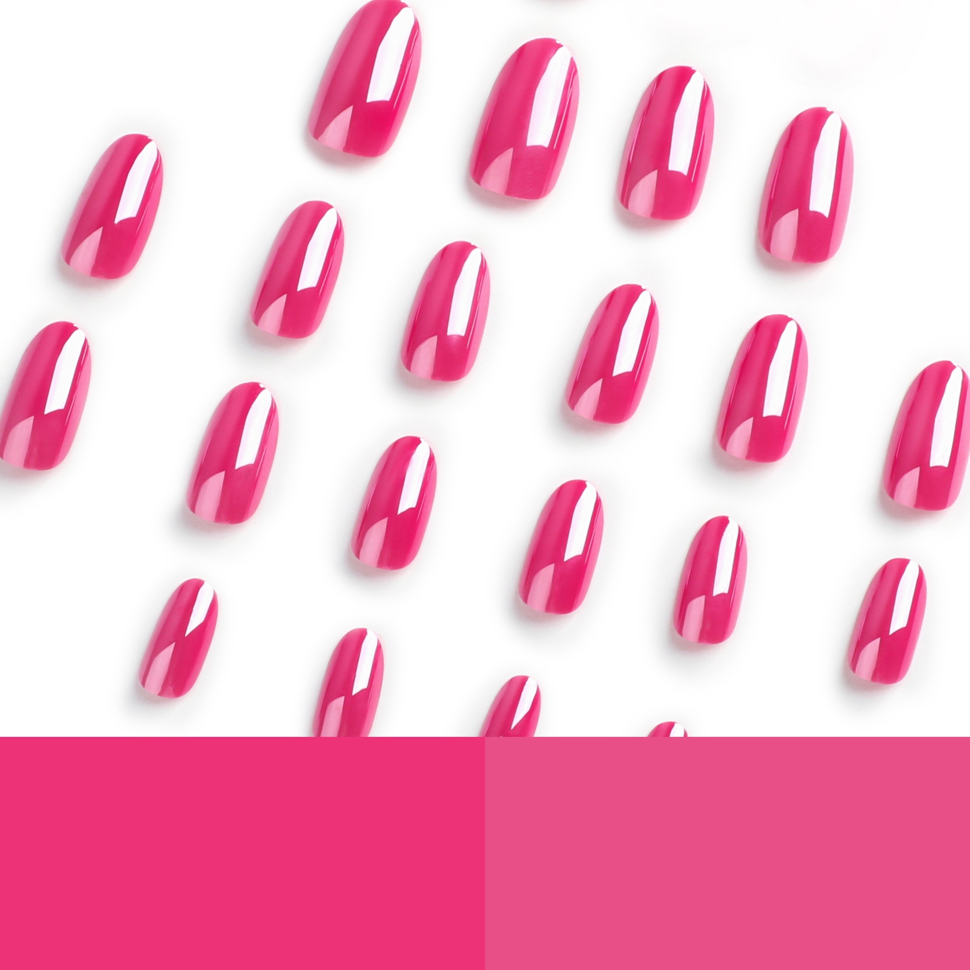 Aurora lasers Pink Medium Nails