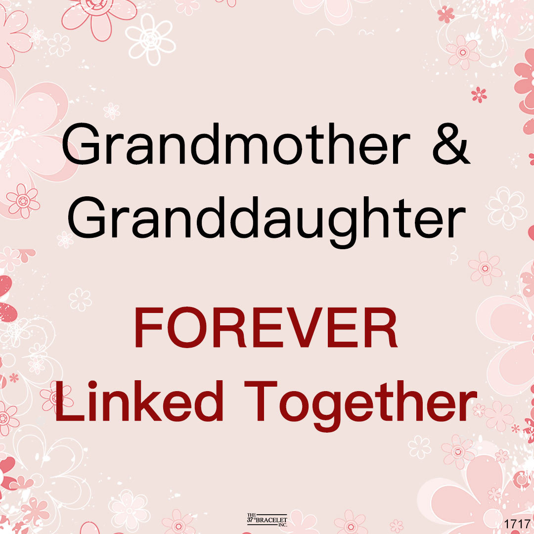 For Grandma - Grandmother & Granddaughter Forever Linked Together Double Heart Diamond Bracelet