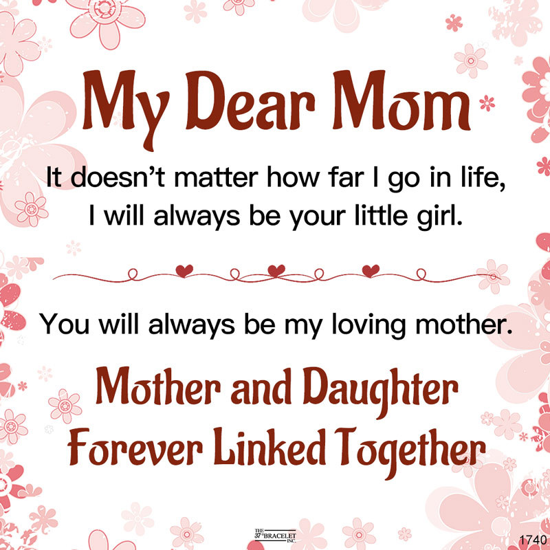 For Mother/Daughter - Forever Linked Together Heart to Heart Bracelet